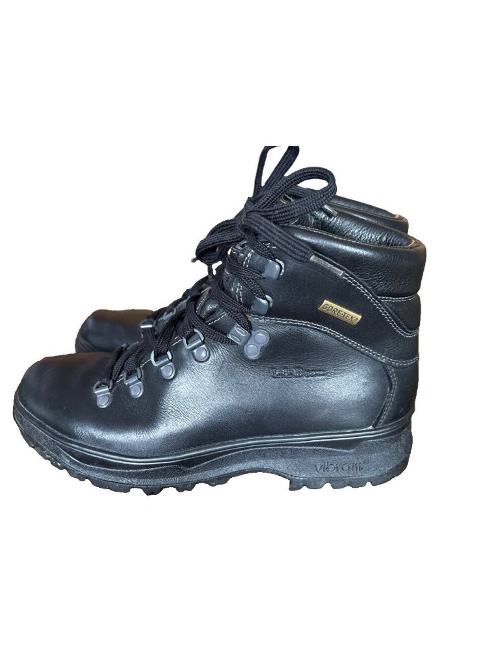 L.L. Bean Cresta Womens size 8 M shoes Black leather Waterproof hiking boots